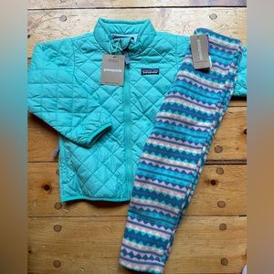 Patagonia 4t nano puff and micro fleece pants